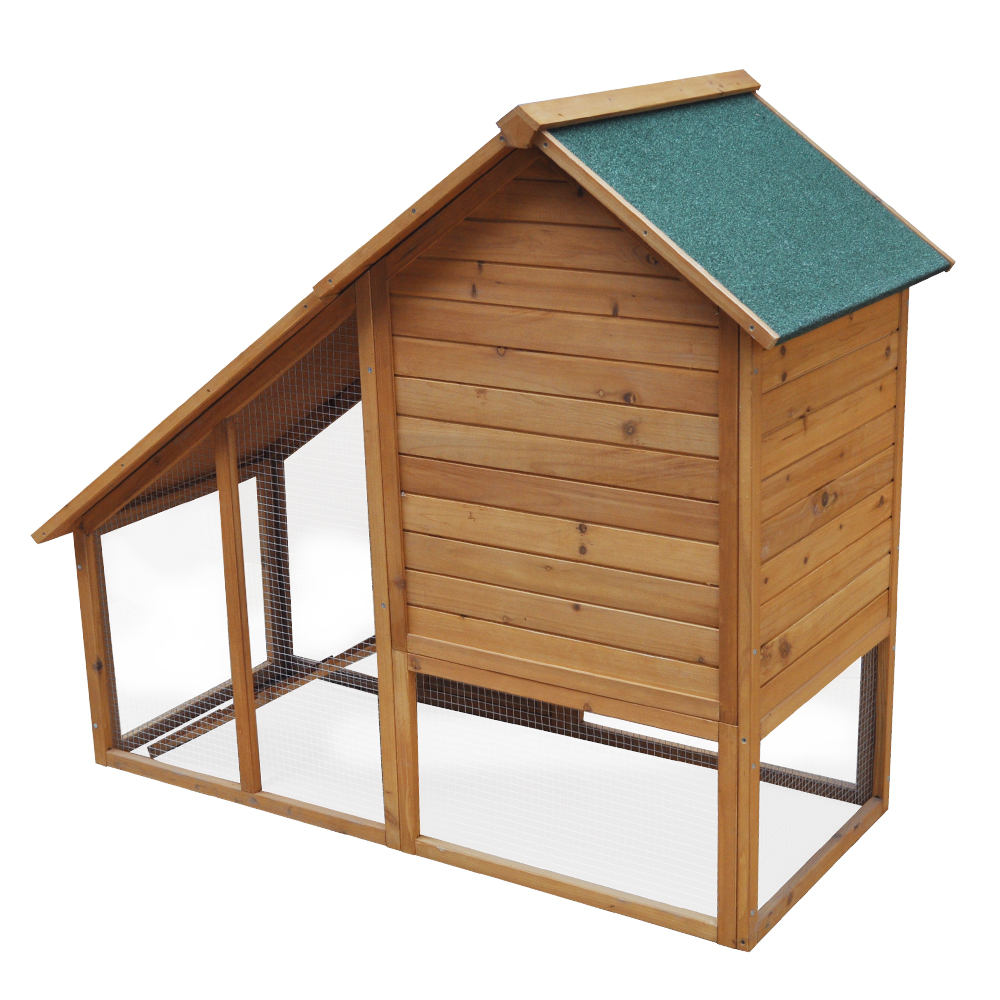Wooden Rabbit Hutch Pet House Animal Cage 2 Floor XXL 120x140x65 New