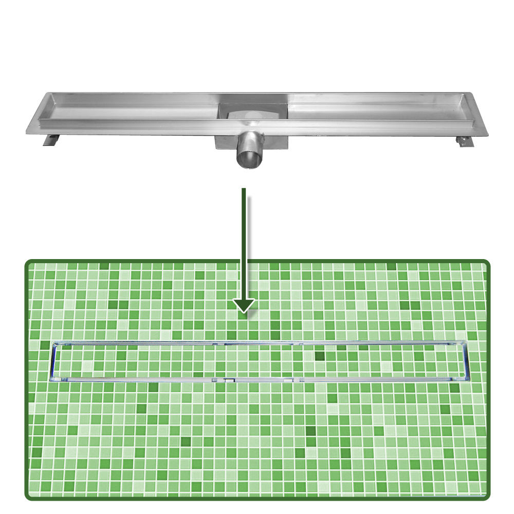 Desagüe Drenaje para el Suelo De La Ducha 900mm K Type Fácil De Limpiar