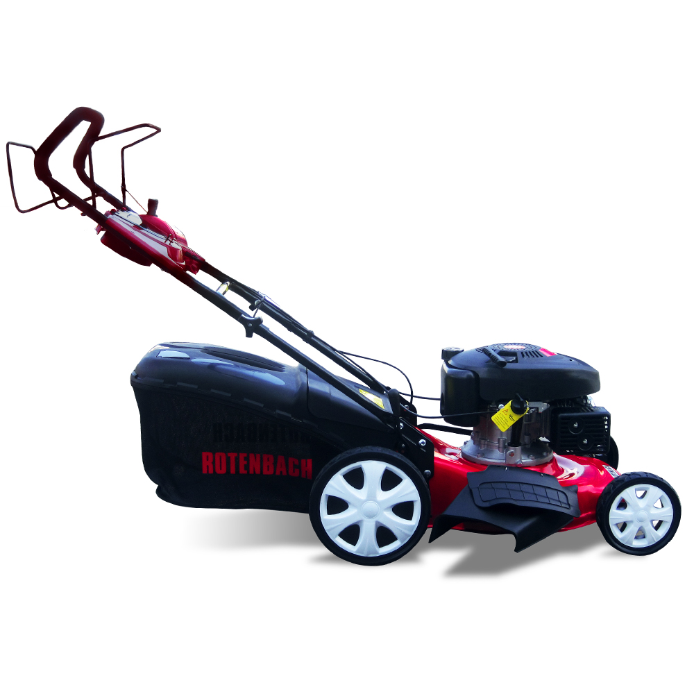 ROTENBACH 4 in 1 Gas Mower HP Petrol Lawnmower Mulching Wheel Drive