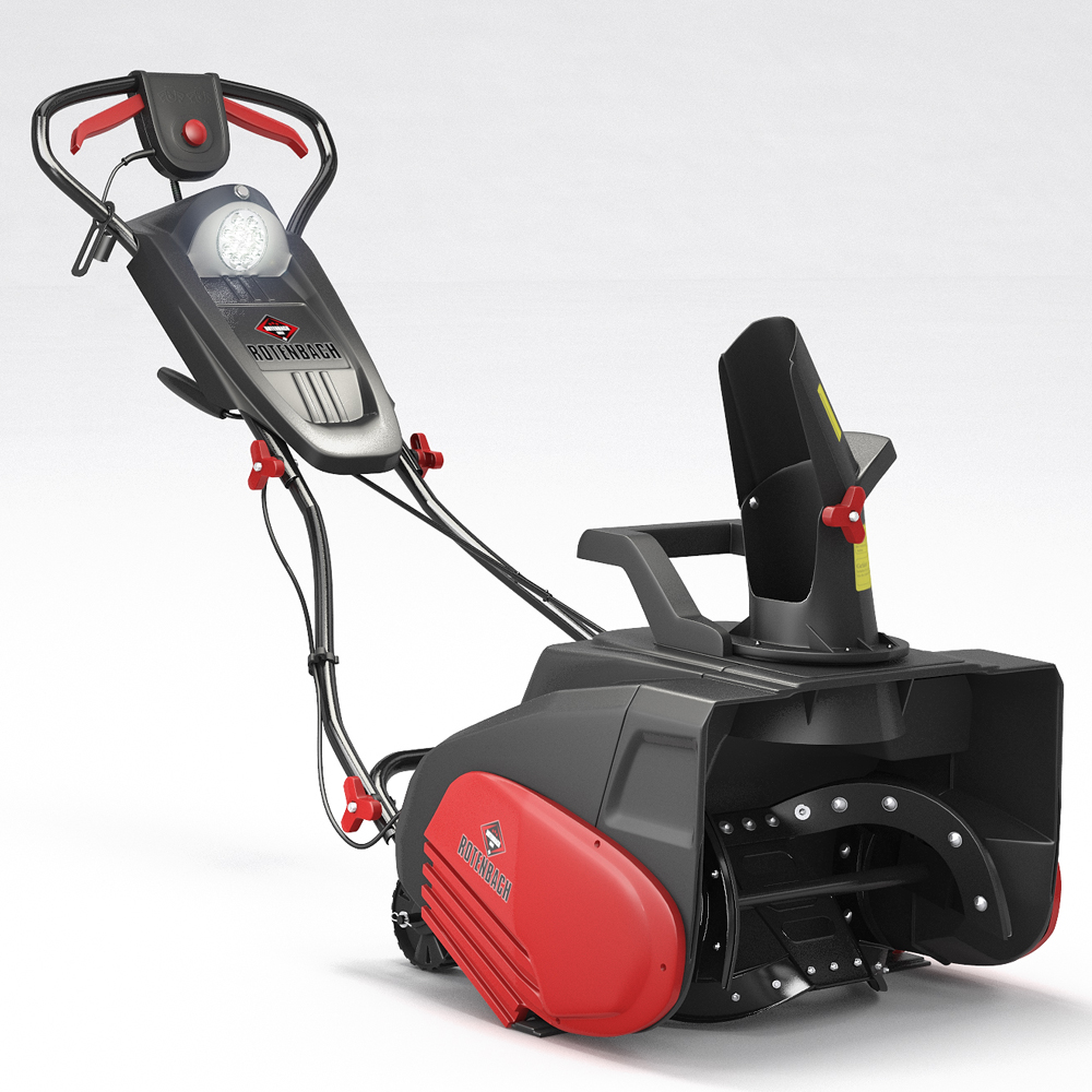 ROTENBACH Electric Snow Blower Sweeper Shovel 2000W Red Black 190° Rotation