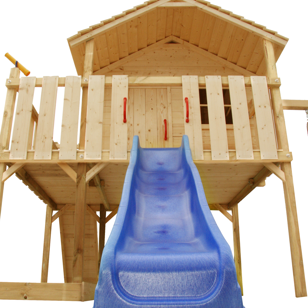 Children Play Tower Stilt Tree House Wood Slide Swing Garden Shed