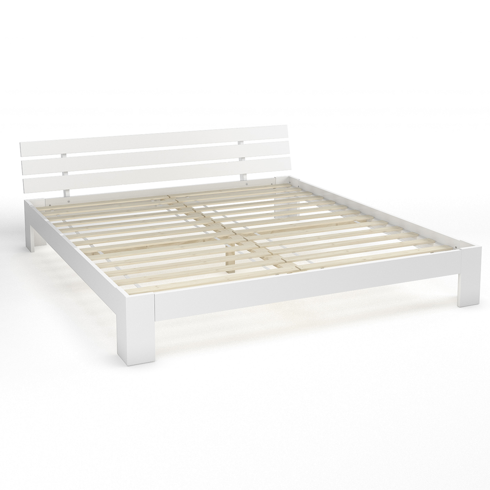 Wooden Double Bed 180x200cm Solid Wood Bed Frame incl ...