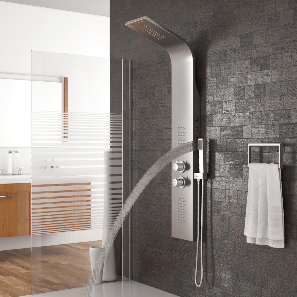 shower panel fitting rain shower shower fitting waterfall shower column LED