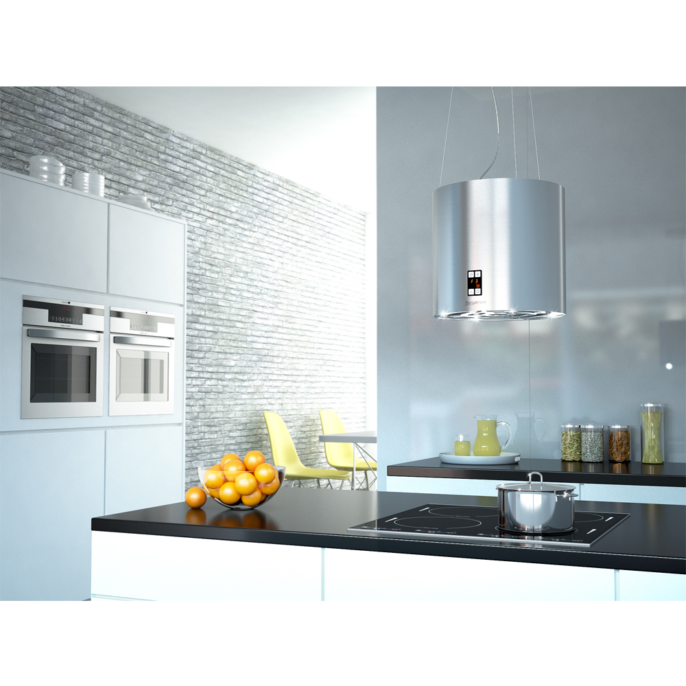 Bergstroem Design extractor cooker hood island hood stainless steel