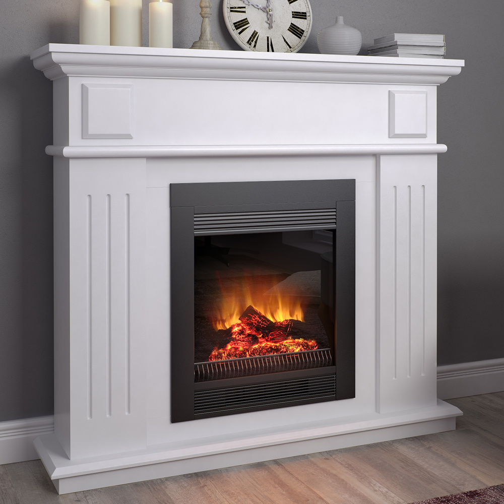 Marco Rural Repisa de Chimenea Eléctrica Recuadro Vintage Estantería | eBay