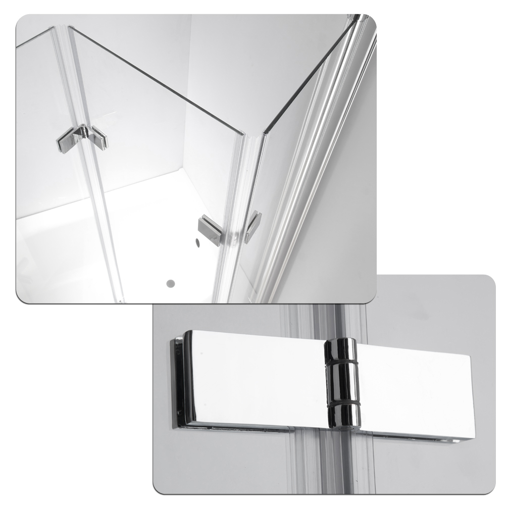 Shower enclosure bathtub folding shower screen glass 3 pivoting parts Nano right eBay