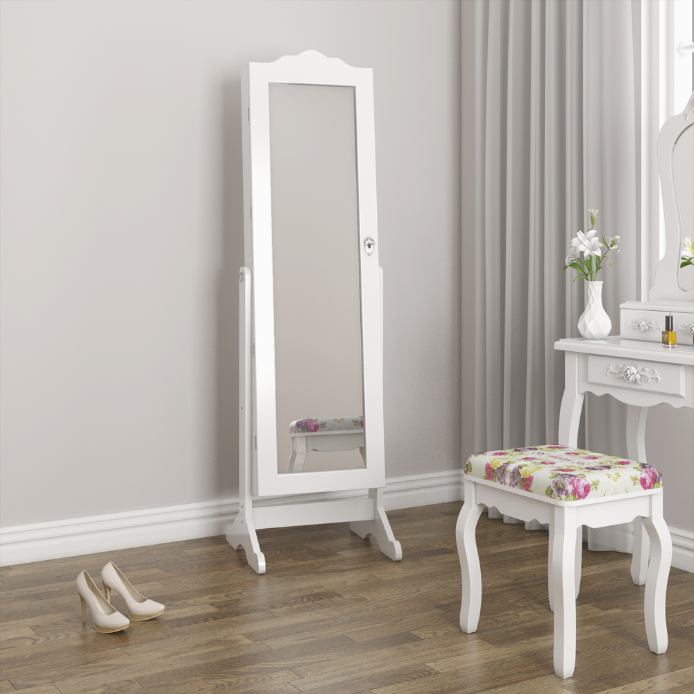 Armoire à glace Armoire à bijoux Miroir blanc LED eBay