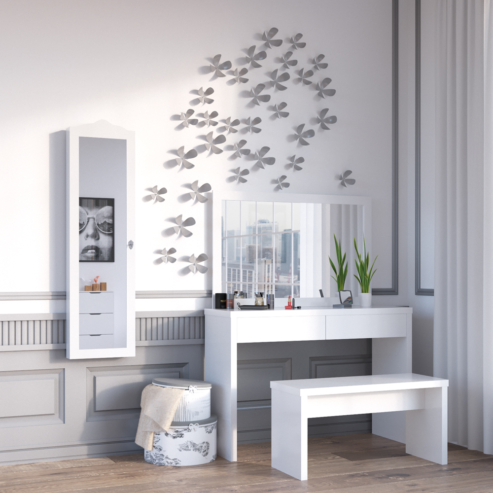 Armoire à bijoux Armoire à glace verrouillable Armoire suspendue Miroir